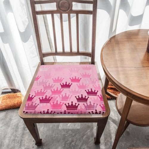 Comfortable Ergonomic Square Seat Cushion Doodle Crown