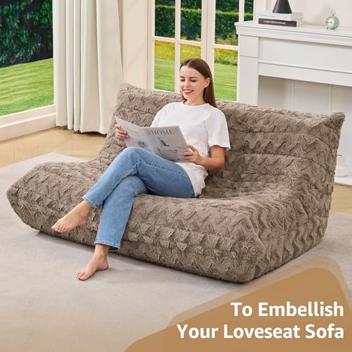 Hobestluk Large Bean Bag Chairs for Adults Fireside BeanBag Couch Togo Sofa