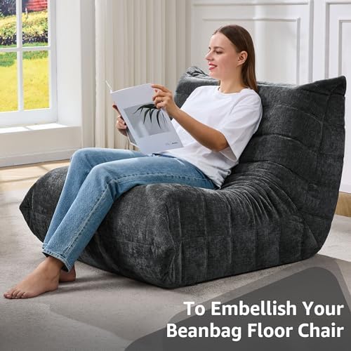 Hobestluk Adults Bean Bag Chair Faux Fur BeanBag Couch for Living Room