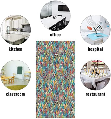 Fluorescent Light Cover Decorative Ceiling Light Filters,Moroccan Pattern,for Classroom Office Hospitals Home Ceiling Decorative,2ft x 4ft,Multicolor