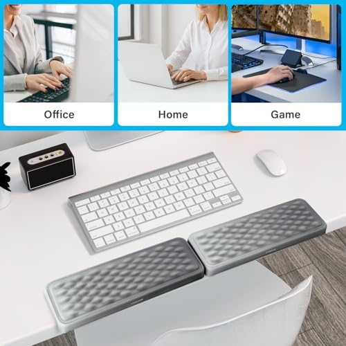 MOSISO 2 Pcs Arm Rest for Desk, L-Shaped Desk Elbow Pad for Desk, Black