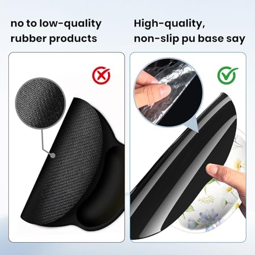 Mouse pad with Wrist Rest,Relieving Pain Memory Foam Computer pad, Ergonomic Desktop Mouse, Silicone Material Mouse pad, with Non-Slip PU Base (Flower)