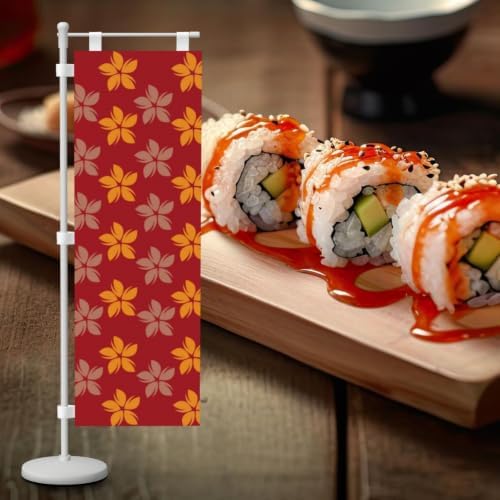 Burgundy Yellow and Grey Floral Deluxe Desk Flag Set, 12 x 4 Inch Miniature Table Flag with 14" Pole & Stand Base