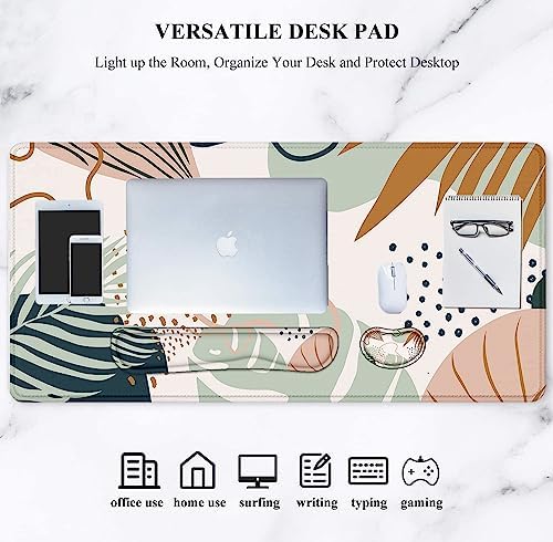 Large Mouse Pad with Wrist Rest, 4-in-1 Wrist Rest for Keyboard and Mouse
