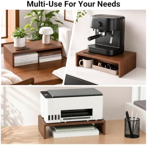 BONTEC Monitor Stand Riser with Cellphone Holder & Cable Management