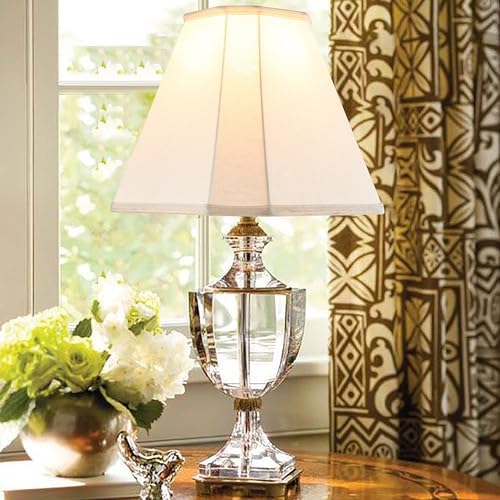 GO&SO Off-White Lamp Shades 1Pc,6.5" x 13" x 10.5",Bell Lampshade