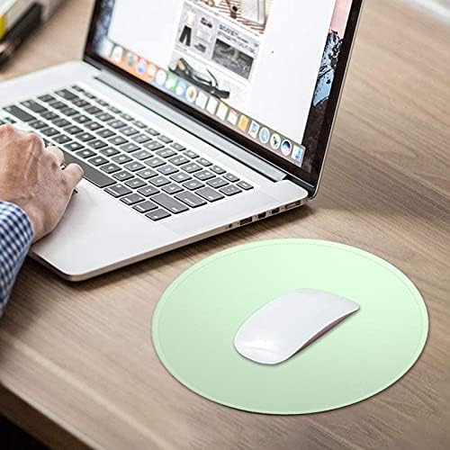 Dapesuom Round Mouse Pad, 8.7 x 8.7 Inch Premium-Textured Washable Non-Slip Rubber Base Cute Small Mouse Mat with Stitched Edge for Women Wireless Computer Laptop Gaming Desk Accessories, Lake Green