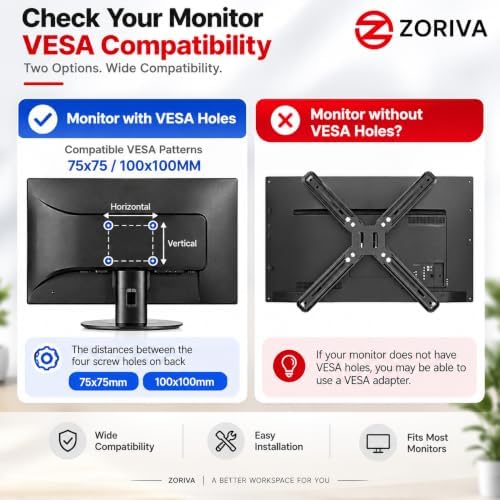 Dual Monitor Arm Full Motion Gas Spring Desk Mount for 17-32" Screens, Space-Saving VESA Stand for Gaming, Work, and Productivity