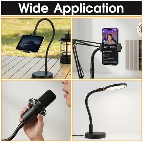 23.6" Gooseneck Tubing Flexible 25/64" Male thread Alloy Steel Metal Arm Universal Bendable Extension Hose for DIY Lamps Microphone Stands Inspection Cameras