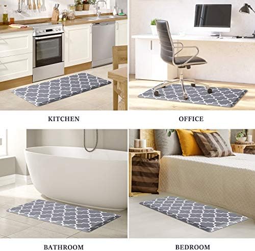 WISELIFE Kitchen Mats and Rugs Cushioned Anti-Fatigue, 17.3"x 39", Grey