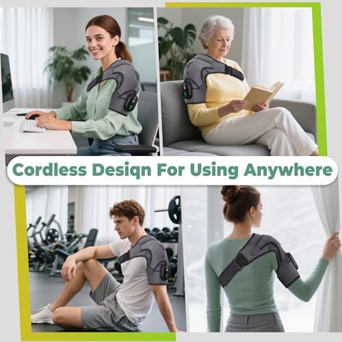 Cordless Shoulder Heating Pad, FSA Eligible Heated Shoulder Massager