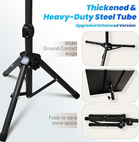 Projector Stand Tripod, Adjustable Height 26 to 51.5 Inch Laptop Tripod Stand, Heavy Duty Projector Holder, Portable Outdoor Projector Stand for Outdoor Movies, Home and Office