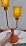 Mid Century Modern Orange Table Lamp Dimmable Vintage Lamp Gift