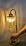 Gold Crystal Table Lamp, Adjustable Height Dimmable Desk Lamp with USB Charging Port and AC Outlet, Polished Metal Base for Bedroom Living Room
