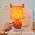 3D Butterfly Lamp, Small Orange Lamp with DIY Butterfly Decor (Orange)