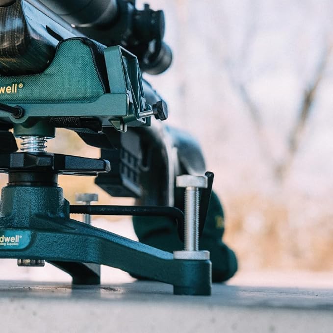 Caldwell The Rock Front Shooting Rest with Adjustable Elevation, Recoil Reducing, Interchangeable Feet, for Range, Hunting, Shooting, and Outdoors