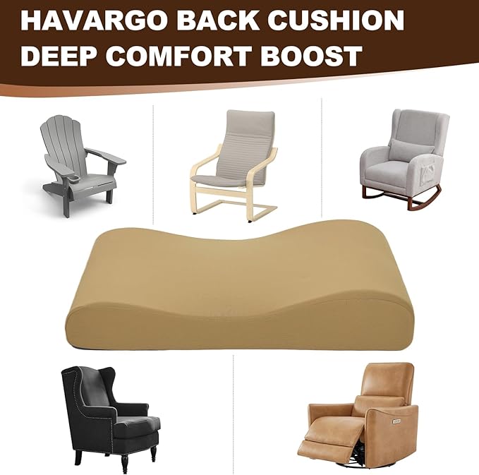 2-in-1 Neck Pillow Lumbar Support Pillow for Recliner Couch & Nursery Glider Chairs- High-Resilient Foam Cushion Ergonomic Back Support for Comfort in Rocking, Feeding, Nursing Brown S