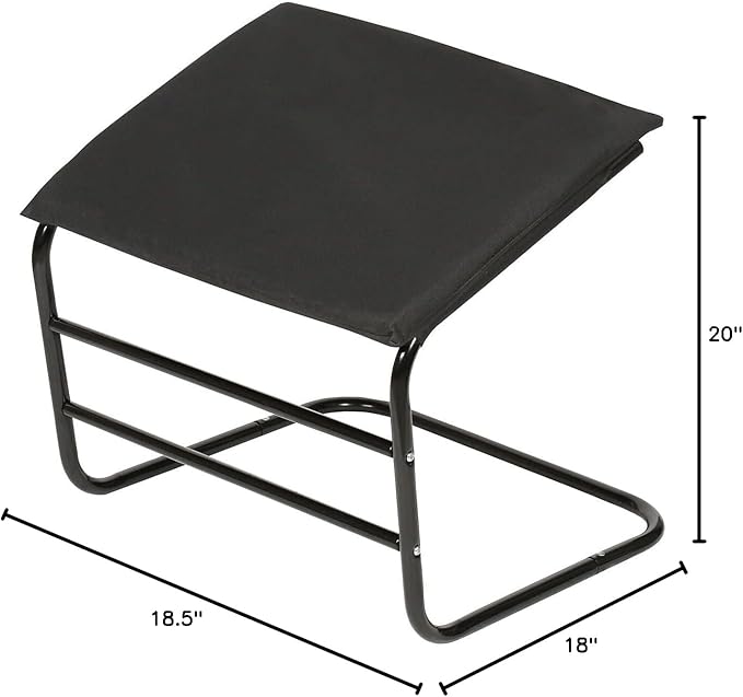 Supportive Leg Rest Reduce Swelling Pain Relaxation Improve Circulation Black Padded Foot Rest Ottoman