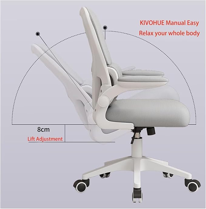 Mesh Office Chair - Swivel Ergonomic Desk Chair with Adjustable Height, Breathable Back & Lumbar Support