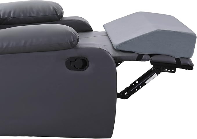 HOMBYS Extra Large Recliner Leg Pillow Support, 5 inch Thick Foam Foot Rest Cushion for Couch, Ergonomic and Multifunctional Leg Elevation Pad for Sofa, Chair, Bed(Grey)