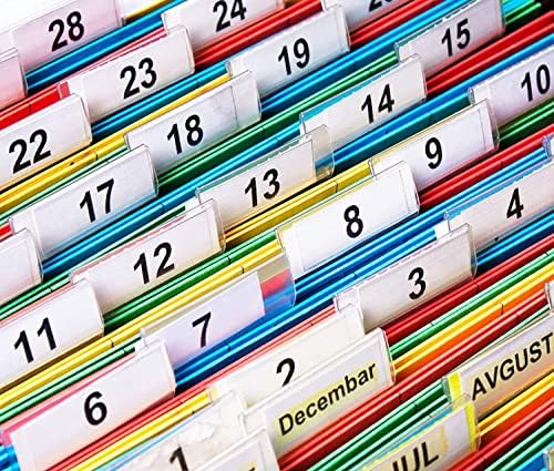 HERKKA Hanging File Folders, 30 Pack Letter Size Reinforced Hanging Folders, Designed for Bulky Files, Medical Charts, Filing Cabinet, Adjustable Tabs, Assorted Colors