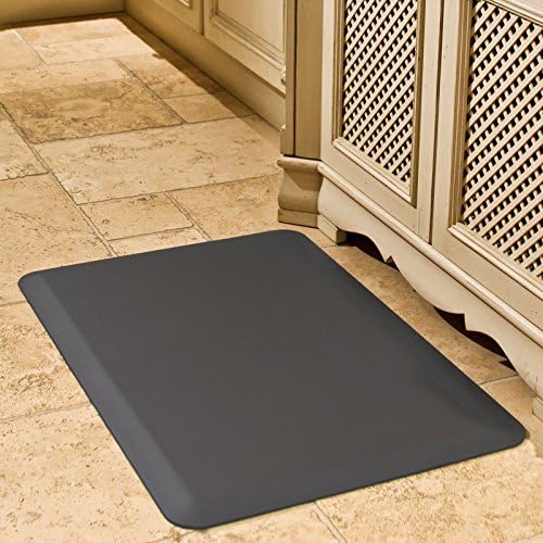 WellnessMats Original Anti-Fatigue 60 Inch by 48 Inch Kitchen Mat, Gray