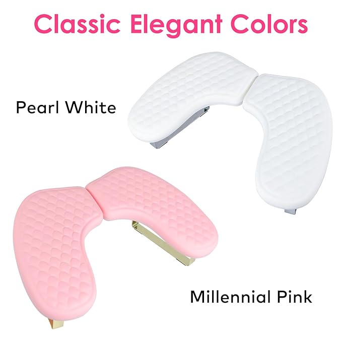Nail Arm Rest for Nails Tech, BORNBYME Update PU Leather Fish Pattern U-shaped Hand Nail Stand Rest for Manicure, White