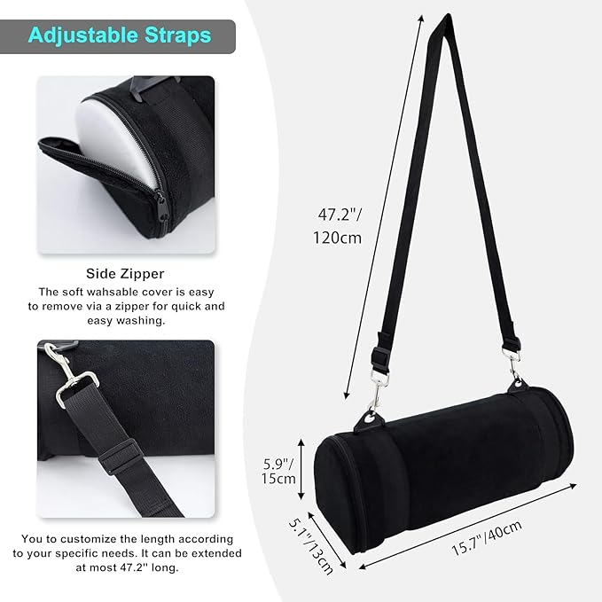 Car Seat Footrest for Children, Strap-On Car Seat Leg Support Pad, Footrest for Children Ideal for Long Road Trips, Car Seat Footrest for Children—(Black)