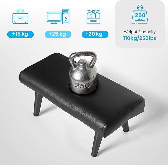 Waterproof Stool Foot Rest & Ottoman,1-3Pack,Ergonomic Non-Slip Foot Ring,Universal Replacement for Salon Barber Spa Chairs (Black, 1 PC)