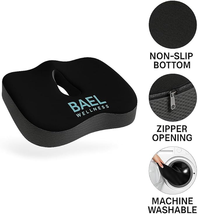 Premium Orthopedic Seat Cushion for Back Pain and Sciatica Relief (2)