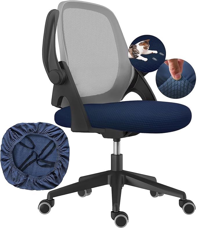 Universal Chair Covers Waterproof Stretchable Office Chair Cover Washable Computer Chair Slipcover for Desk Chairs Dining Chair Seat Cushion Protectors