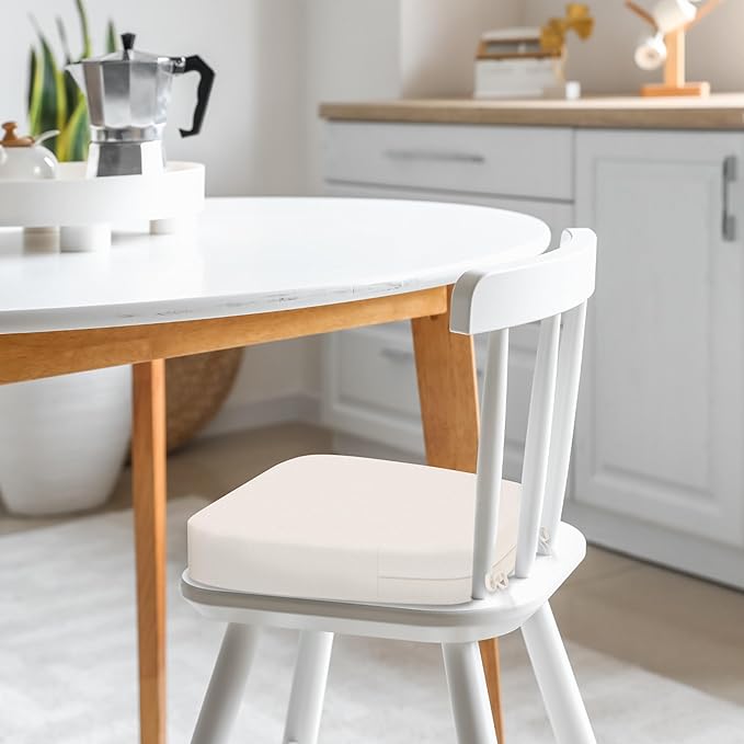 17'' x 16'' x 2.5"Thick Chair Cushions for Dining Chairs, 6 Pack WaterProof Easy Clean Kitchen Chair Pads with Ties and Non-Slip Backing - 30D High Elastic Foam Soft Kitchen Chair Cushions