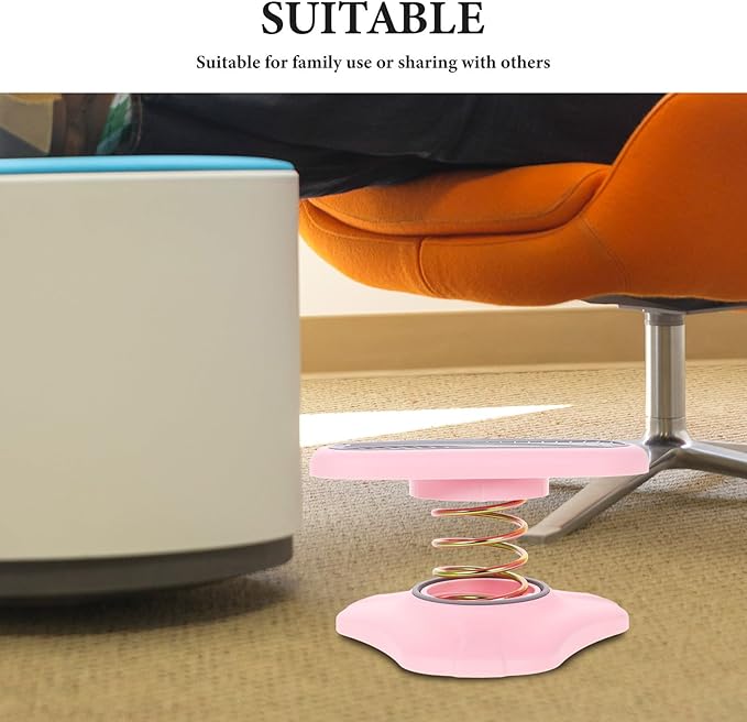 SECFOU 2pcs Pink Foot Rest Under Desk Ergonomic Foot Stool for Office and Airplane Travel with Rocking Base for Leg Comfort and Relaxation