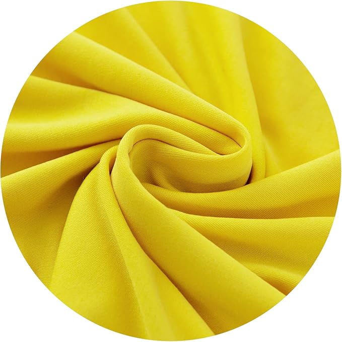 DIVA EN CAMINO DEC Stretchable Desk Office Chair Seat Cushion Covers - Universal Spandex Computer Chair Slipcover - Removable Washable Cushion Protectors for Dogs, Cats, Pets (Yellow)