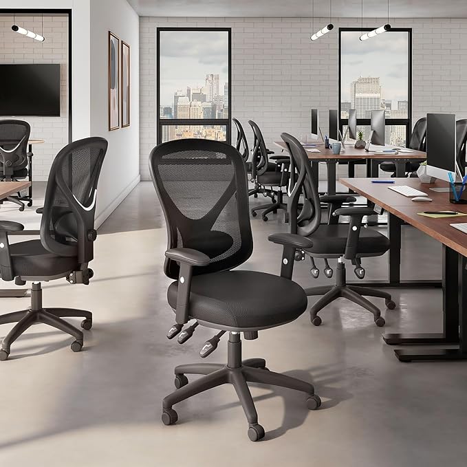 STAPLES Ergonomic Task Chair, Mesh, Black, 2-Pack