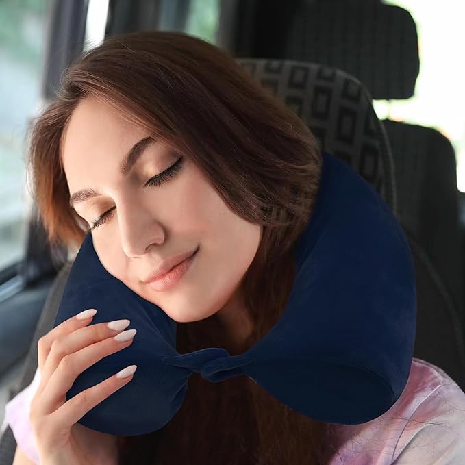 Twist Memory Foam Travel Pillow for Neck, Chin, Lumbar and Leg Support-for Travling on Airplane, Train, Bus or at Home-Adjustable, Bendable Roll Pillow with Washable Soft Cover