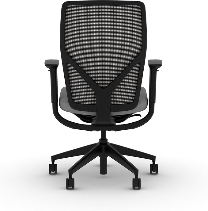 HON Flexion Mesh Office Chair, Height Adjustable Arms, Conference Room Chairs with Lumbar Support, Black Mesh, Black Frame, Frost