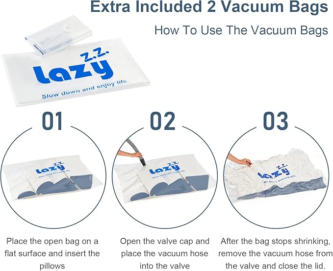 Lazyzizi 6pcs Orthopedic Bed Wedge Pillow Set, Memory Foam Wedge Pillow for Sleeping, Knee, Lumbar and Back Pain Relief Adjustable Bed Pillow - Acid Reflux, Anti Snoring & GERD Sleeping, Grey