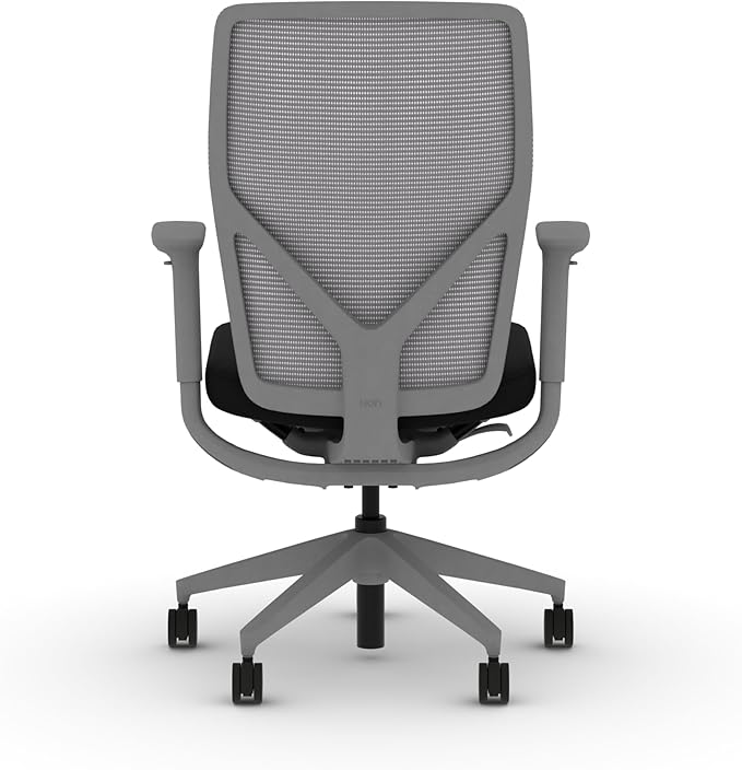 HON Flexion Mesh Office Chair, Height Adjustable Arms, Conference Room Chairs with Lumbar Support, Titanium Mesh, Titanium Frame, Black