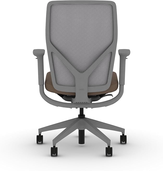 HON Flexion Mesh Office Chair, Height Adjustable Arms, Conference Room Chairs with Lumbar Support, Titanium Mesh, Titanium Frame, Bark