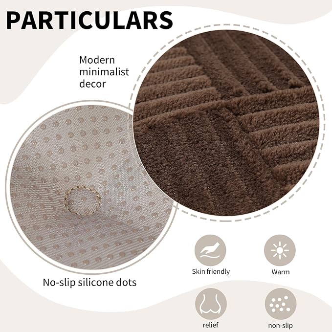 Office Stacking Chair Cushion with Ties, Corduroy High Density Foam Non-Slip Kitchen Seat Cushion, Square 17" x 17" Indoor Dining Chair Pads, Brown, 1 PCS