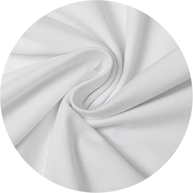 Stretchable Desk Office Chair Seat Covers - Universal Spandex Computer Chair Slipcover - Removable Washable Rotating Backrest Coverings & Cushion Protectors for Dogs, Cats, Pets, White