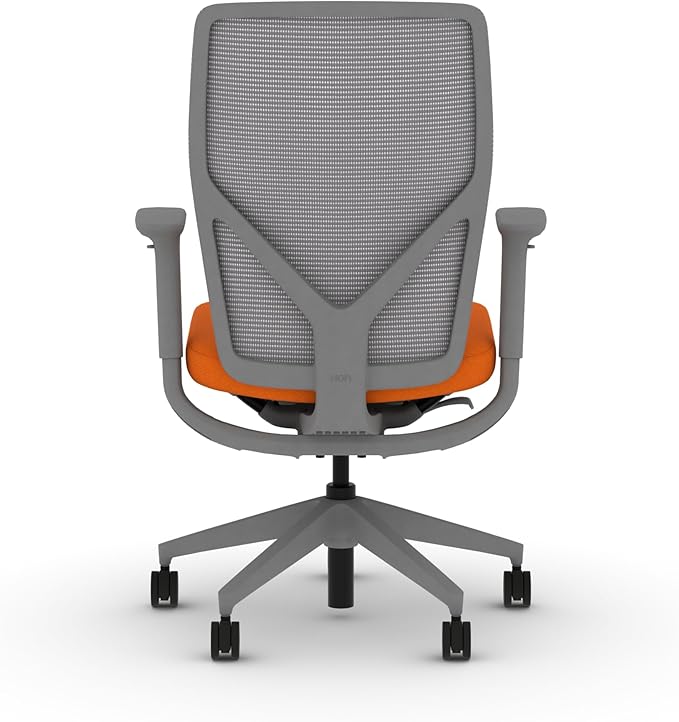 HON Flexion Mesh Office Chair, Height Adjustable Arms, Conference Room Chairs with Lumbar Support, Titanium Mesh, Titanium Frame, Apricot