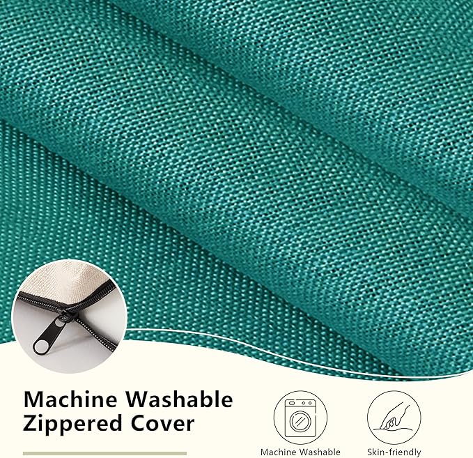 Nordjager Chair Cushions for Dining Chair Seat Set of 4, Memory Foam Chair Pads Help You Relief from Sedentary Discomfort in The Office or Kitchen and Dining Rooms(17" x 16" x 2.5", Green)