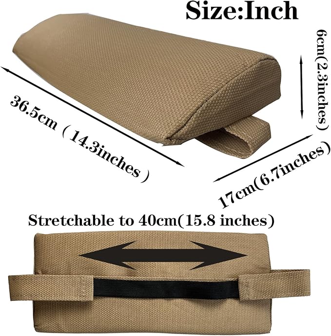 Ostlttyn Zero Gravity Chair Replacement Pillow Headrest with Elastic Band, Universal Soft Removable Padded Cushion Head Pillow for Zero Gravity Lounge Chair, Folding Patio Lawn Recliner Chair, Tan