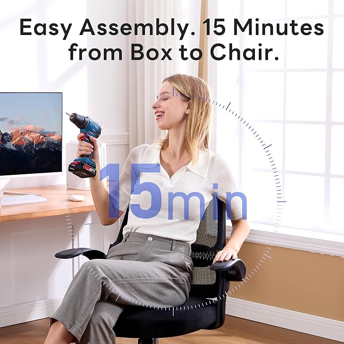 amseatec Office Chair,Ergonomic Mesh Desk Chair,Flip-Up Arms,Adjustable Height,Breathable Mesh Back & Thick Cushion Seat,360°Swivel Rolling Computer Chair,BIFMA Certified,Supports 300 lbs(Pink)