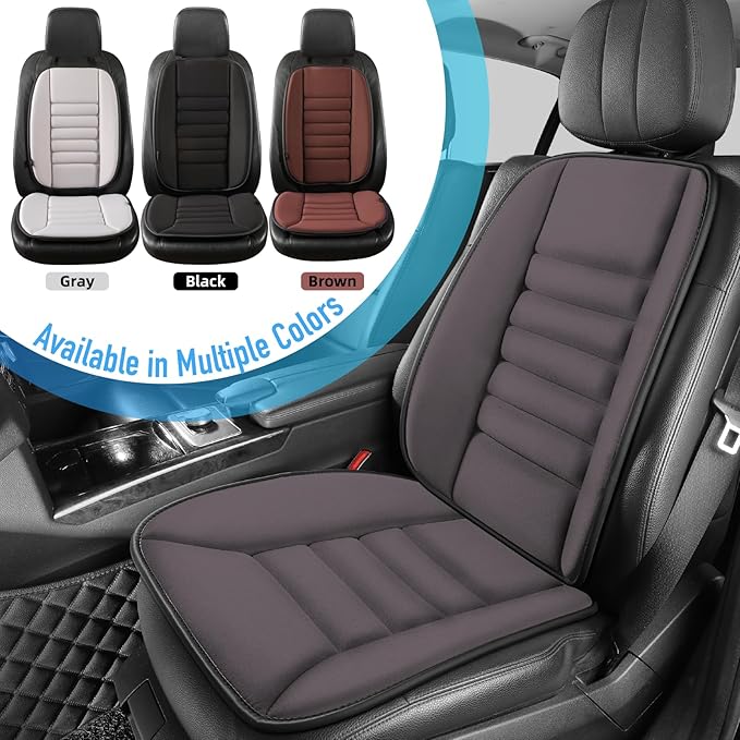 Lofty Aim Car Seat Cushion with Back Support Pillow, Comfy Lumbar Support & Seat Cushion, Memory Foam Driving Pillow for Back-Sciatica Pain Relief, Auto Pad Suitable for Car, Truck, SUV - Dark Grey