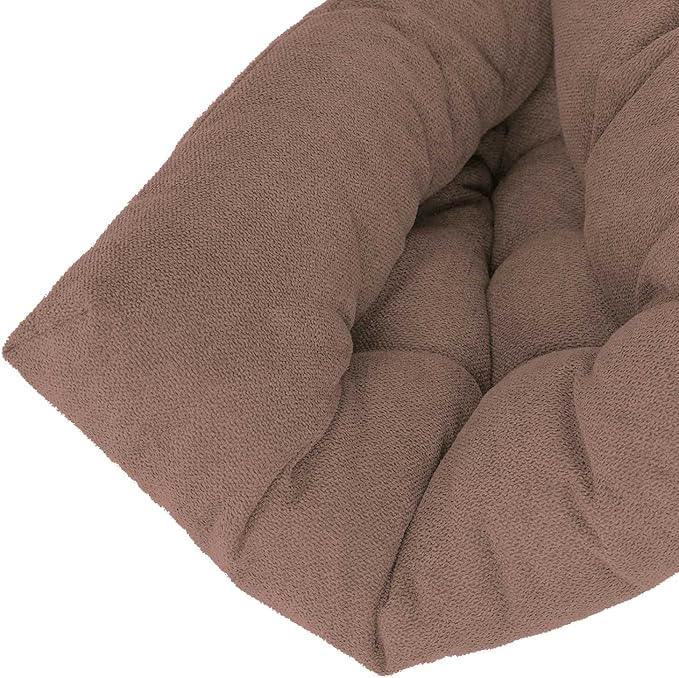 Chair Cushion, Chair Cushions for Dining Chairs, Chair Pads and Mat with Ties for Indoor Kitchen Seat and Desk (Dark Coffee, 4 Count - 17 x 16 in)