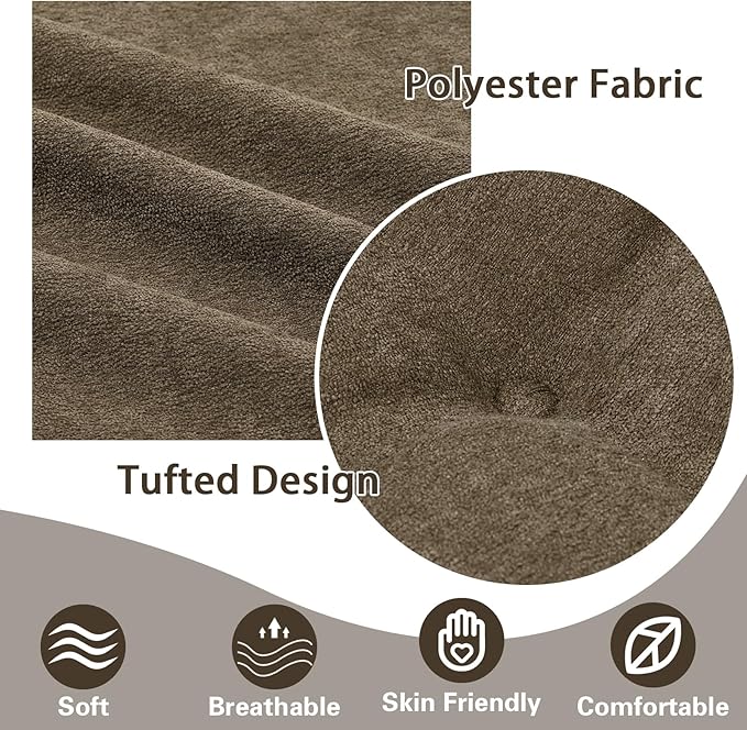 Recliner Cushion for Elderly - Patented Dual Seat Cushion for Sagging Recliner Replacement Booster Cushion for Easy Get Up from Chair, Sofa & Couch, Relieves Long-Sitting Pain 20x20x4 Brown