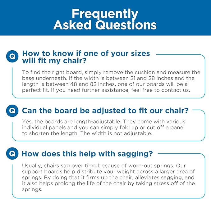 Heavy Duty Chair Cushion Support for Sagging Cushions (17x22) Reinforced Plywood Chair Seat Support for Sagging Seat, Under Foam Firming Boards for Recliner and Armchair Saver Stiffener Reinforcement